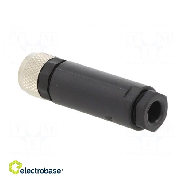 Connector: M8 | female | PIN: 4 | straight | for cable | plug | 4A | IP67 image 4