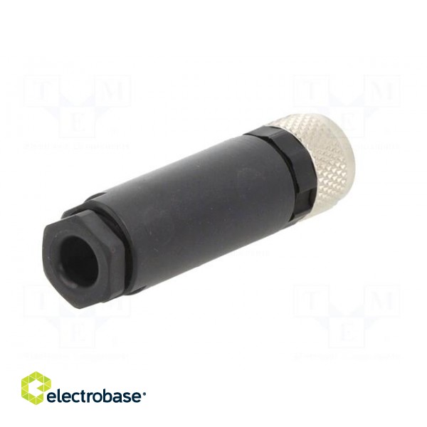 Connector: M8 | female | PIN: 4 | straight | for cable | plug | 4A | IP67 paveikslėlis 6