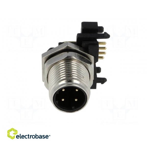 Socket | M12 | PIN: 4 | male | D code-Ethernet | THT | IP65/IP67 | 250V | 4A image 9