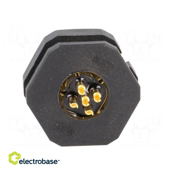 Socket | M12 | PIN: 5 | female | A code-DeviceNet / CANopen | soldering фото 5
