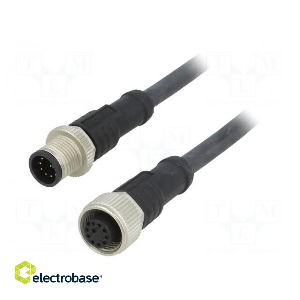 Cable: for sensors/automation | PIN: 10 | M12-M12 | 1m | plug | plug