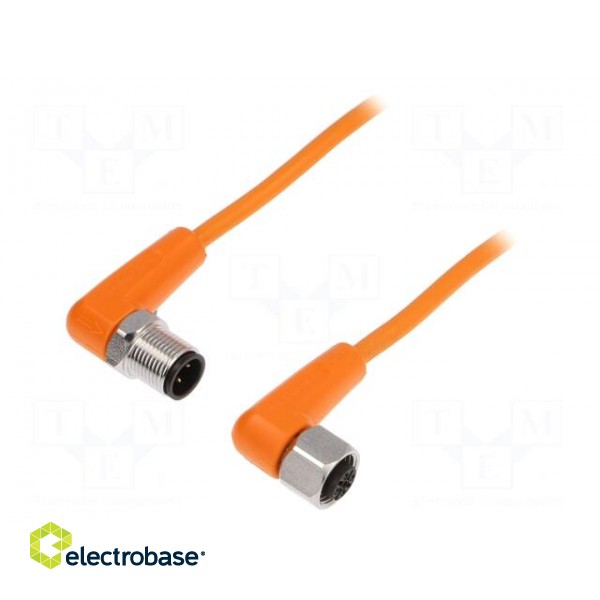 Cable: for sensors/automation | PIN: 4 | M12-M12 | 2.5m | plug | plug