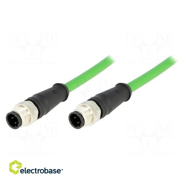 Cable: for sensors/automation | PIN: 4 | M12-M12 | D code-Ethernet