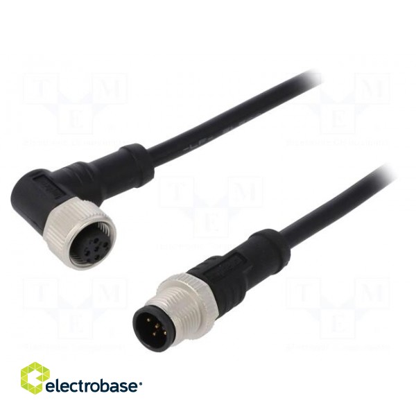 Cable: for sensors/automation | PIN: 5 | M12-M12 | 0.5m | plug | plug