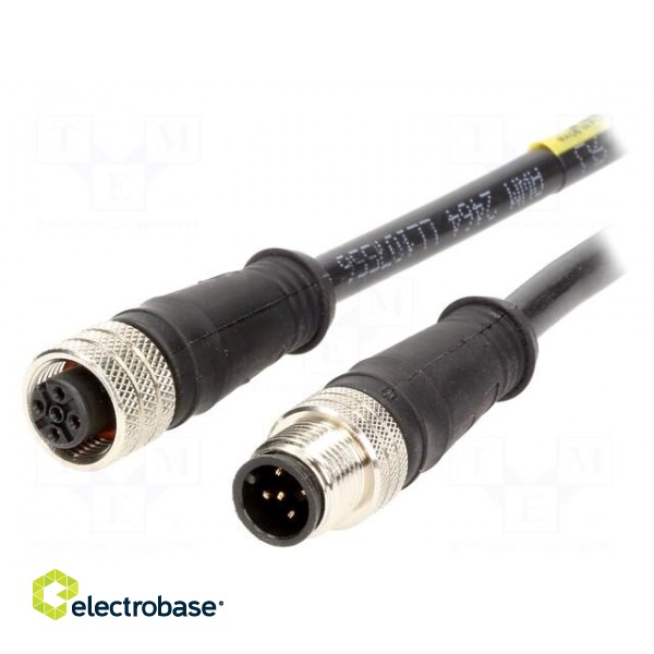 Cable: for sensors/automation | PIN: 5 | M12-M12 | 10m | plug | plug