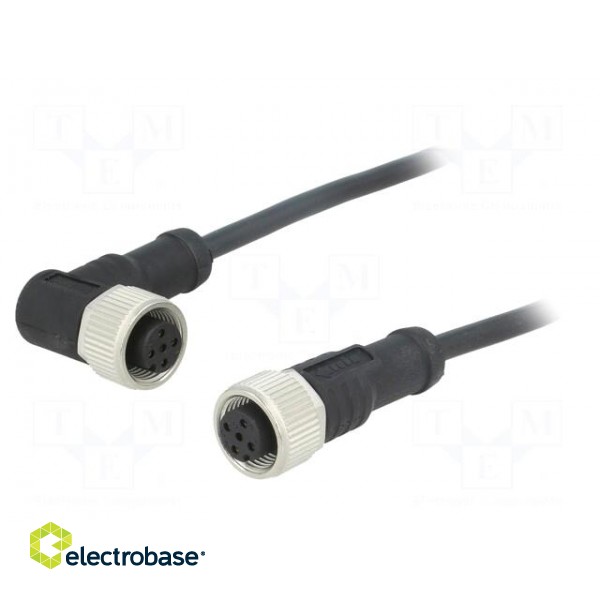 Cable: for sensors/automation | PIN: 5 | M12-M12 | 1m | plug | plug | 60V