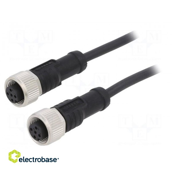 Cable: for sensors/automation | PIN: 5 | M12-M12 | 2m | plug | plug | 60V