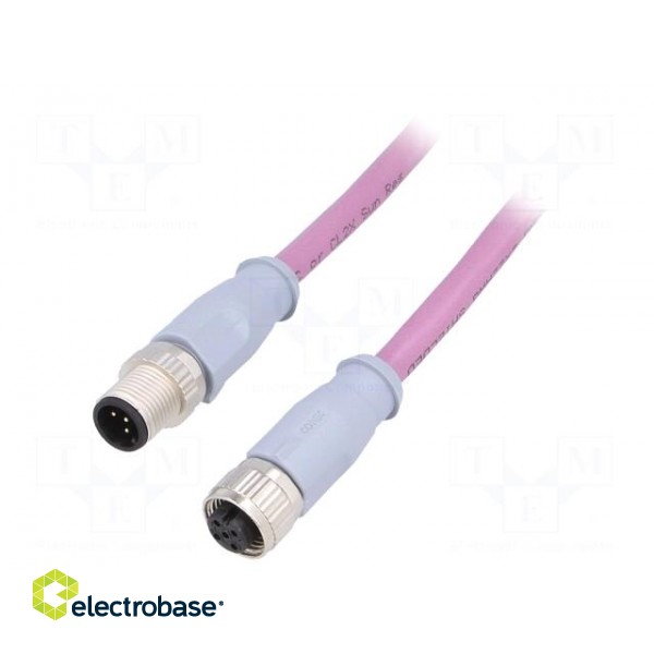 Cable: for sensors/automation | PIN: 5 | M12-M12 | 3m | plug | plug | IP67