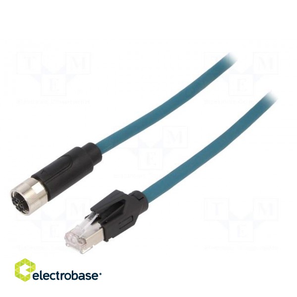 Cable: for sensors/automation | PIN: 8 | female | X code-ProfiNET