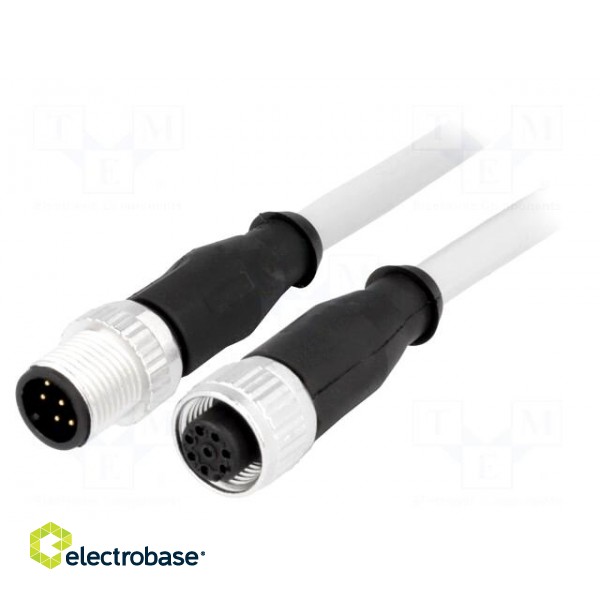 Cable: for sensors/automation | PIN: 8 | M12-M12 | 0.5m | plug | plug