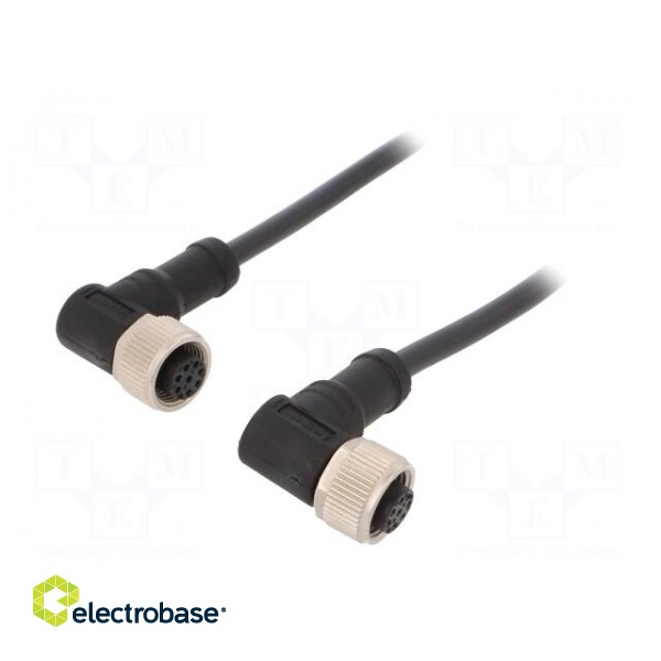 Cable: for sensors/automation | PIN: 8 | M12-M12 | 1m | plug | plug | 30V