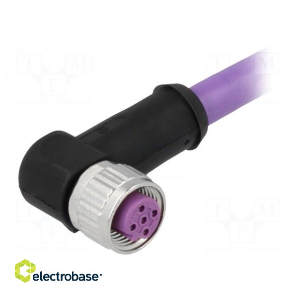 Plug | M12 | PIN: 4 | female | B code-Profibus | 2m | Insulation: PVC
