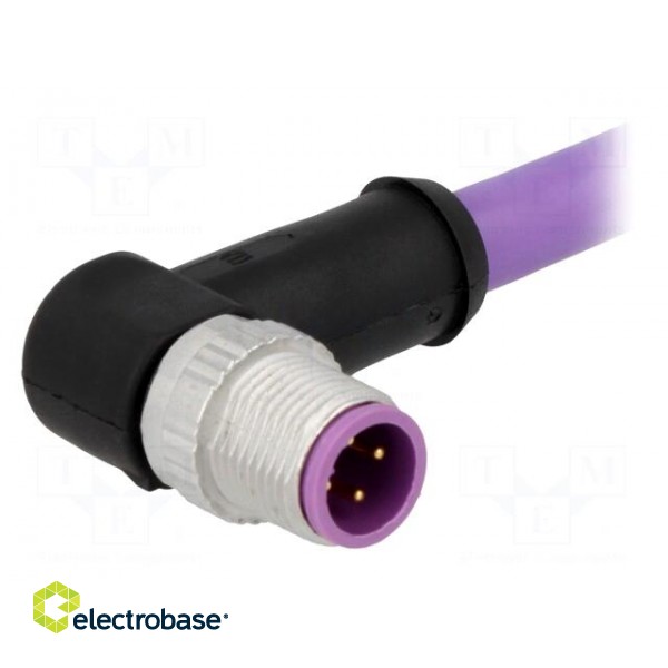 Plug | M12 | PIN: 4 | male | B code-Profibus | 1.5m | Insulation: PVC