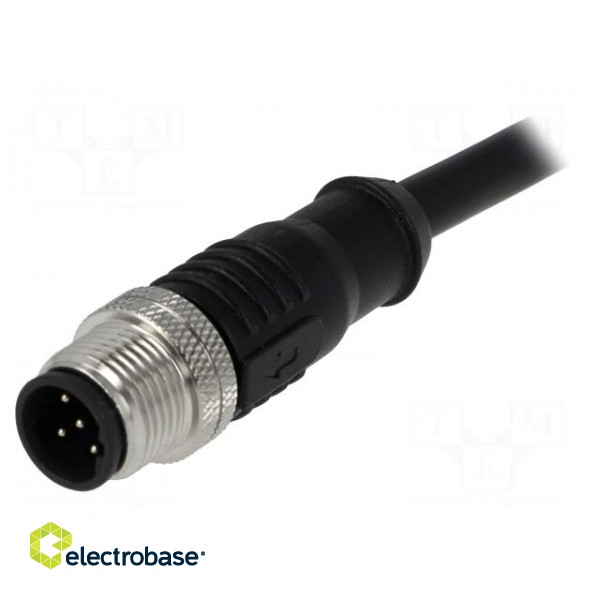 Plug | M12 | PIN: 5 | male | B code-Profibus | IP65/IP67 | 60V | 4A | cables