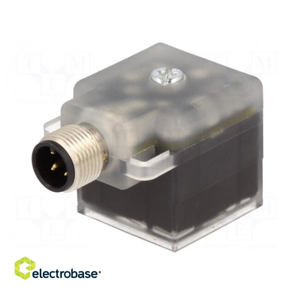 Adapter | M12 male,DIN 43650 plug | PIN: 3 | angled 90° | Case: form A paveikslėlis 1