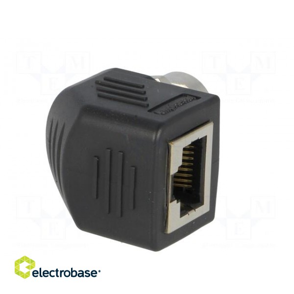 Adapter | RJ45 socket,M12 female | D code-Ethernet | PIN: 4 | Cat: 5e фото 8