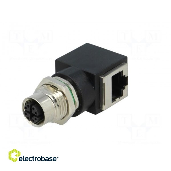 Adapter | M12 female,RJ45 socket | X code-ProfiNET | PIN: 8 image 2