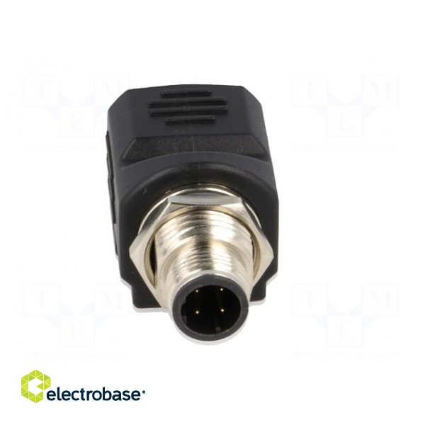 Adapter | M12 male,RJ45 socket | D code-Ethernet | PIN: 4 | straight image 5