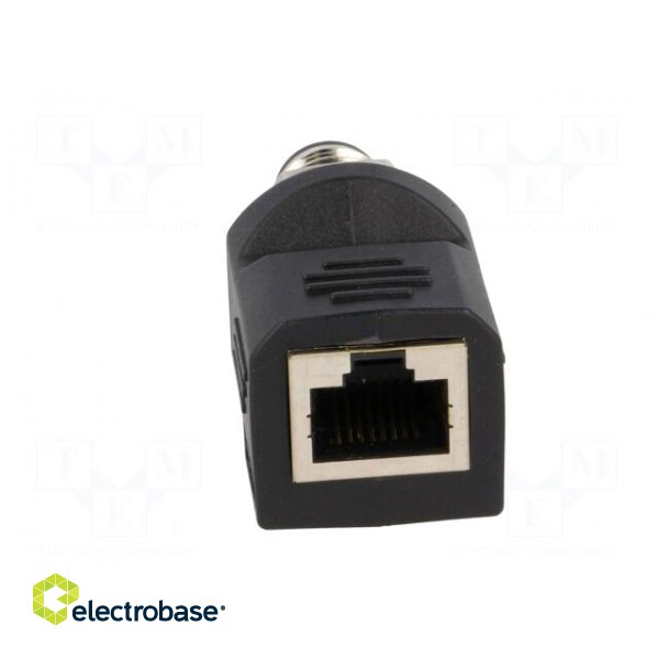 Adapter | M12 male,RJ45 socket | D code-Ethernet | PIN: 4 | straight image 9