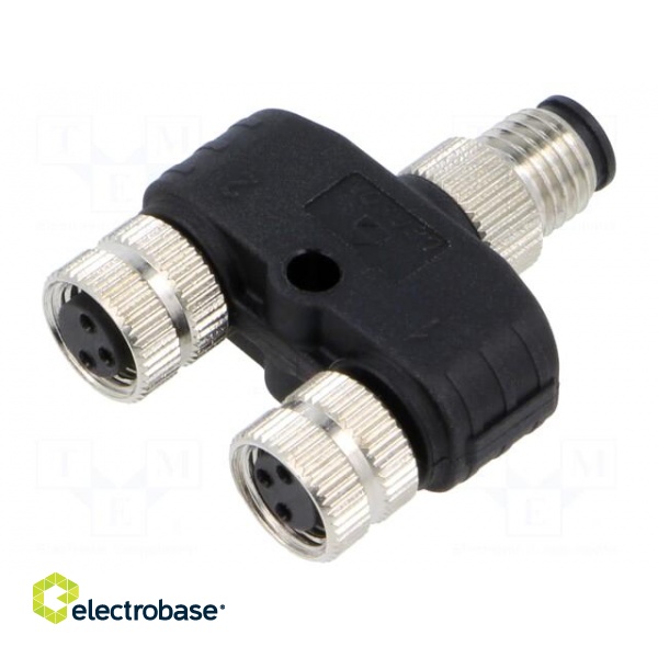 M12 adapter FY-M8A-03M-M8A-03F-T-0100 image 1