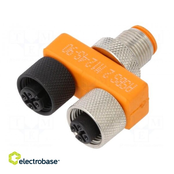 T adapter | M12 male,M12 female x2 | A code-DeviceNet / CANopen image 1