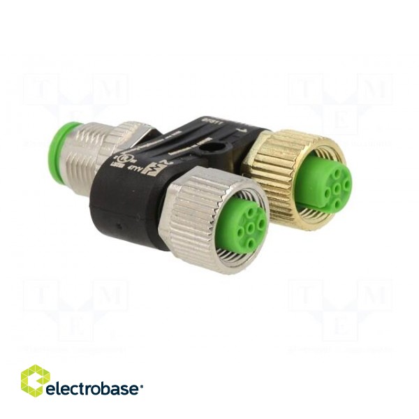 T adapter | M12 male,M12 female x2 | A code-DeviceNet / CANopen paveikslėlis 8