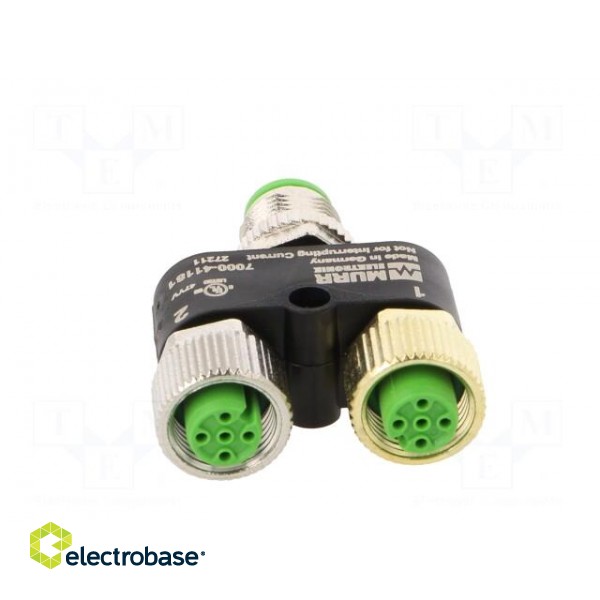 T adapter | M12 male,M12 female x2 | A code-DeviceNet / CANopen paveikslėlis 5