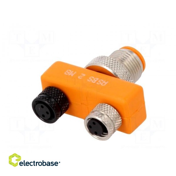 T adapter | M12 male,M8 female x2 | PIN: 3 | IP67 | Y image 6