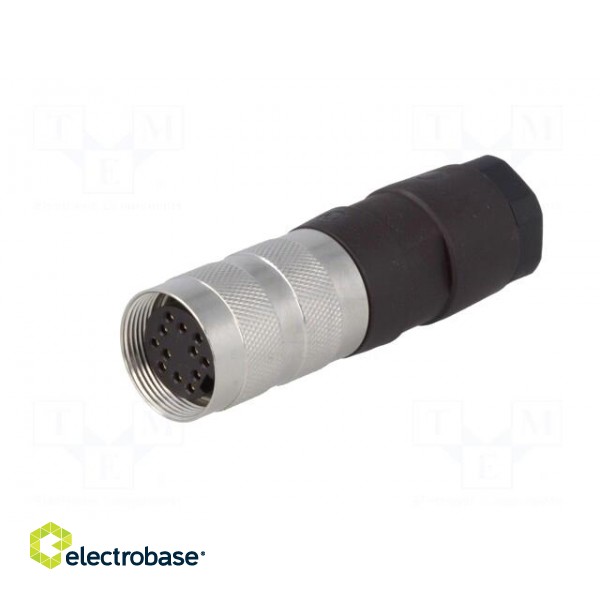 Connector: M16 | plug | female | soldering | for cable | PIN: 12 | 3A | 150V фото 2