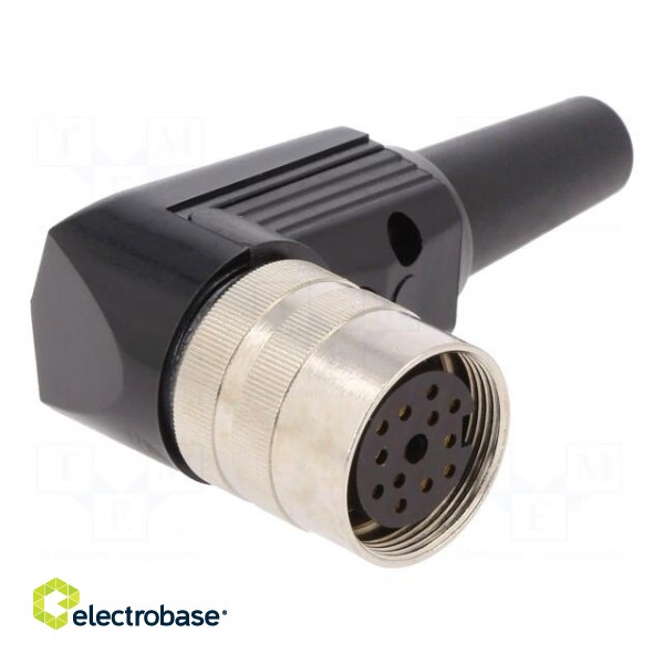 Connector: M16 | plug | female | soldering | for cable | PIN: 12 | 3A | 60V image 1