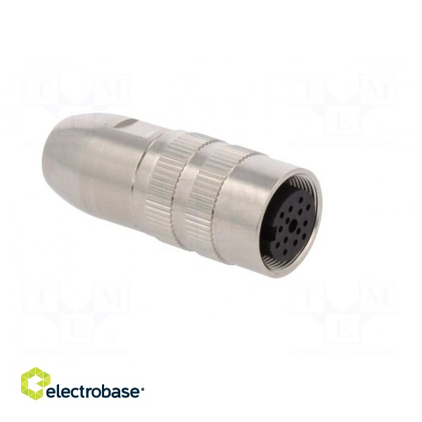 Connector: M16 | plug | female | soldering | for cable | PIN: 14 | 3A | 60V paveikslėlis 8