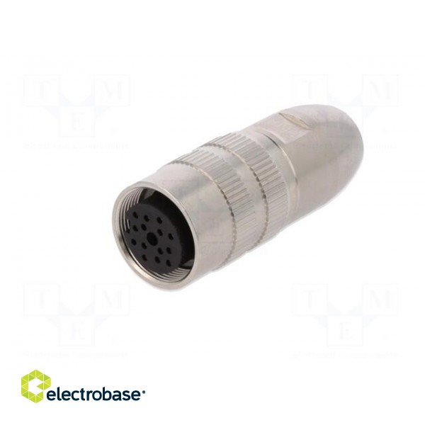 Connector: M16 | plug | female | soldering | for cable | PIN: 14 | 3A | 60V paveikslėlis 2