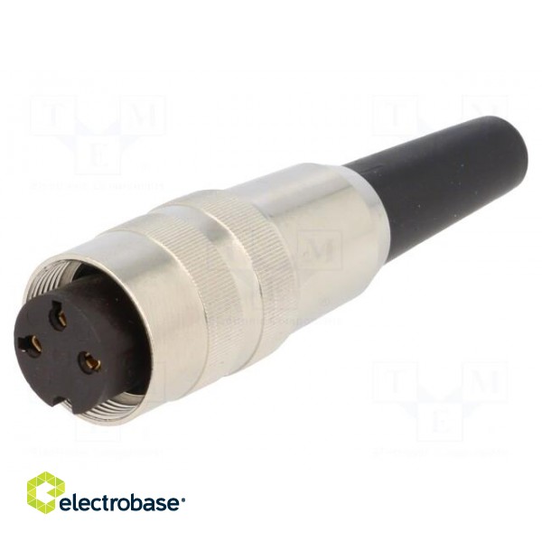 Connector: M16 | plug | female | soldering | for cable | PIN: 3 | 5A | 250V image 1