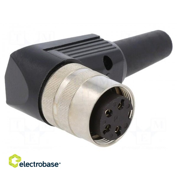 Connector: M16 | plug | female | soldering | for cable | PIN: 4 | 5A | 250V image 1