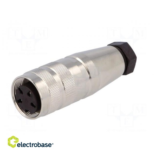 Connector: M16 | plug | female | soldering | for cable | PIN: 4 | 5A | 300V image 2