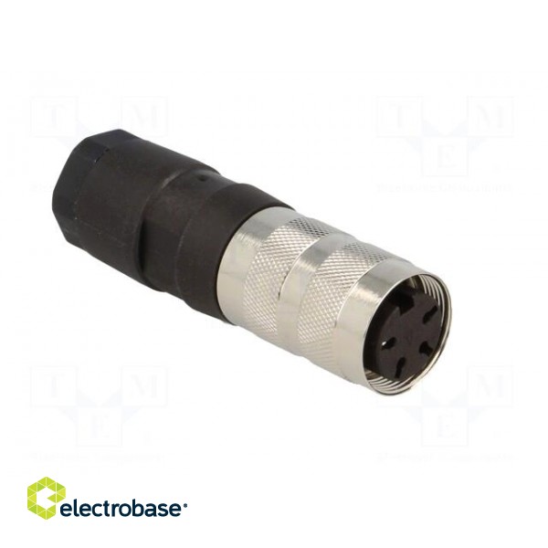 Connector: M16 | plug | female | soldering | for cable | PIN: 4 | 5A | 300V фото 8