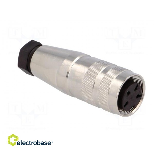 Connector: M16 | plug | female | soldering | for cable | PIN: 4 | 5A | 300V фото 8