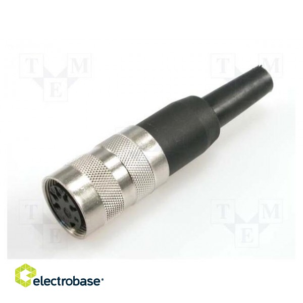 Connector: M16 | plug | female | soldering | for cable | PIN: 5 | 5A | 100V