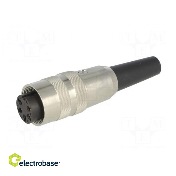 Connector: M16 | plug | female | soldering | for cable | PIN: 5 | 5A | 250V фото 2