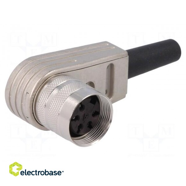 Connector: M16 | plug | female | soldering | for cable | PIN: 5 | 5A | 300V image 1