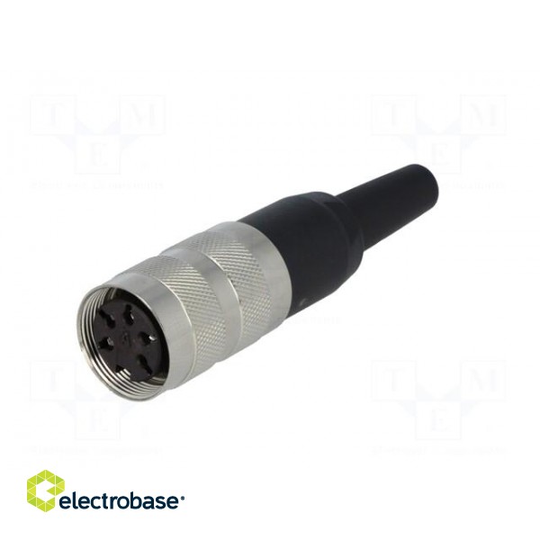 Connector: M16 | plug | female | soldering | for cable | PIN: 5 | 5A | 300V image 2
