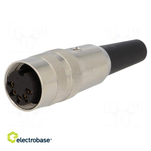 Connector: M16 | plug | female | soldering | for cable | PIN: 5 | 5A | 60V image 1