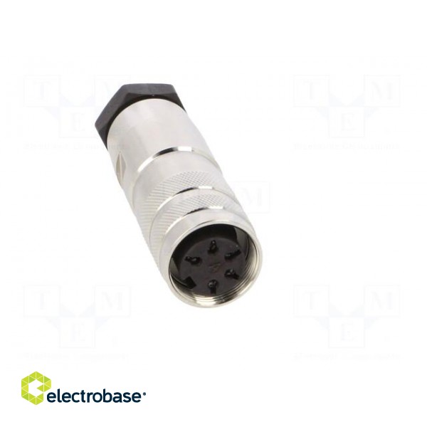 Connector: M16 | plug | female | soldering | for cable | PIN: 5 | 7A | 300V фото 9