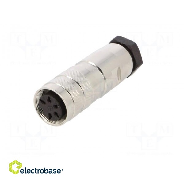 Connector: M16 | plug | female | soldering | for cable | PIN: 5 | 7A | 300V фото 2