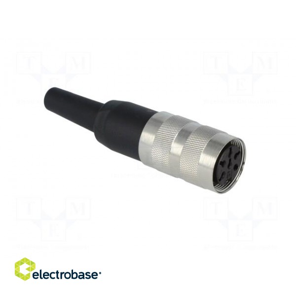 Connector: M16 | plug | female | soldering | for cable | PIN: 6 | 5A | 300V paveikslėlis 8