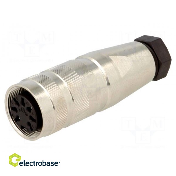 Connector: M16 | plug | female | soldering | for cable | PIN: 7 | 5A | 100V paveikslėlis 1