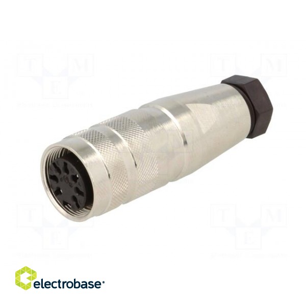 Connector: M16 | plug | female | soldering | for cable | PIN: 7 | 5A | 100V фото 2