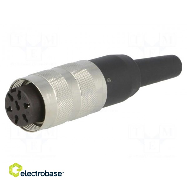 Connector: M16 | plug | female | soldering | for cable | PIN: 7 | 5A | 250V image 1