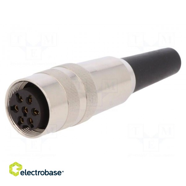 Connector: M16 | plug | female | soldering | for cable | PIN: 7 | 5A | 250V paveikslėlis 3