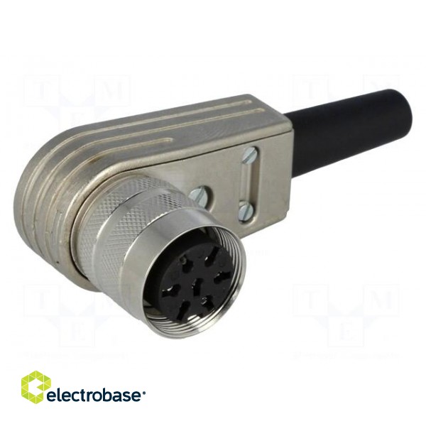 Connector: M16 | plug | female | soldering | for cable | PIN: 7 | 5A | 300V image 1